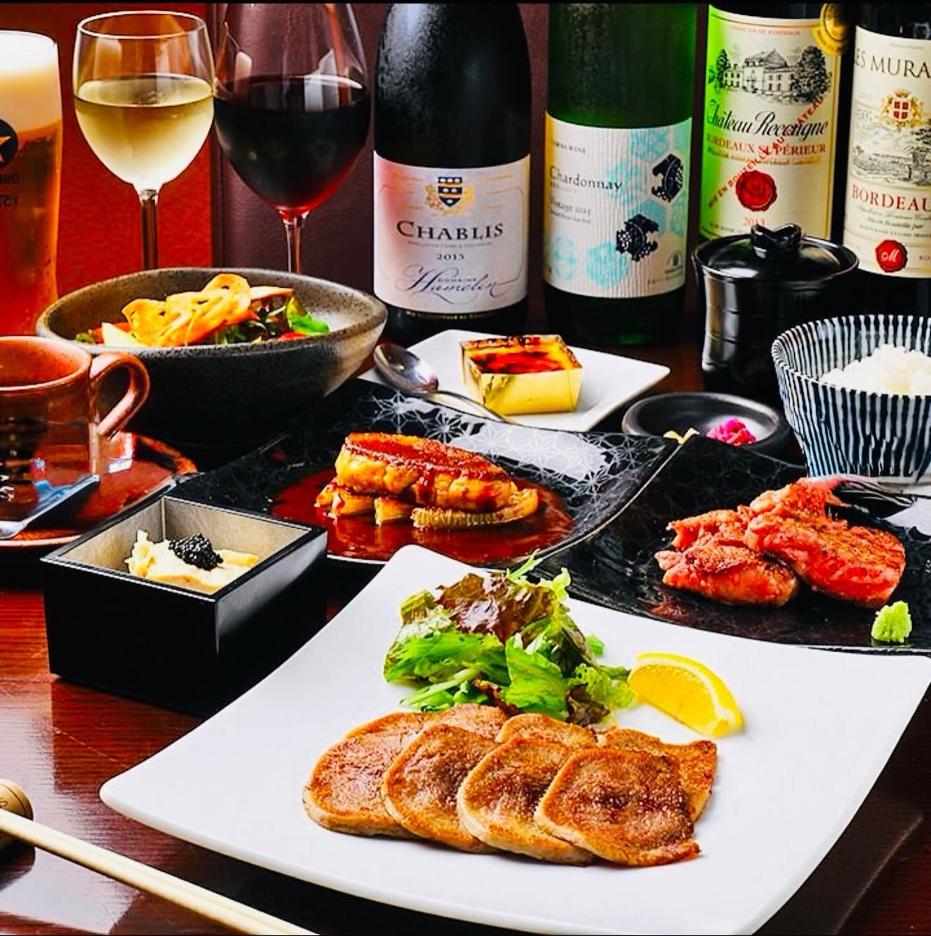 美味しい料理とワインで、ちょっと贅沢な夜を