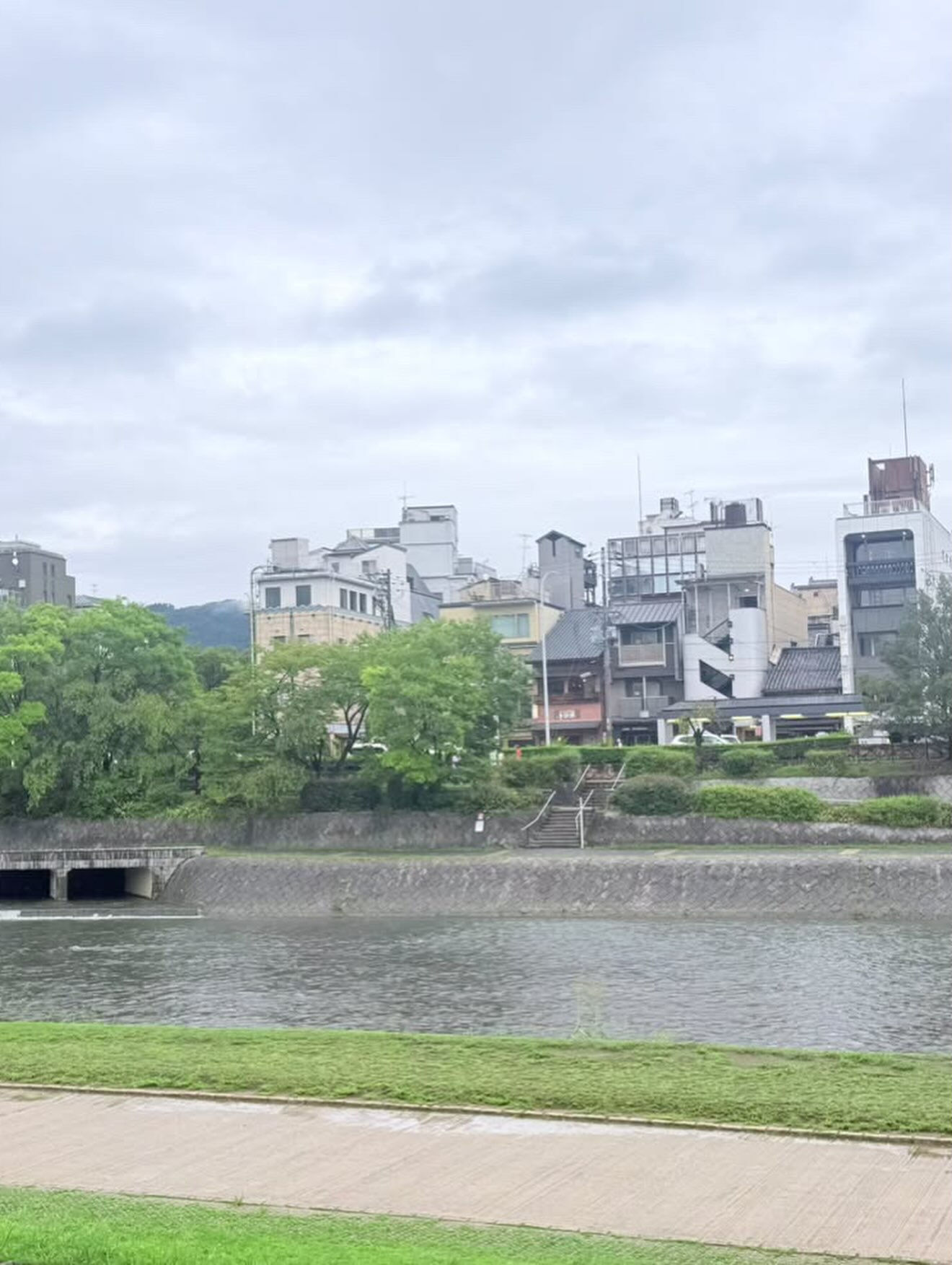 ☔️ 雨の日の京都、静かに流れる鴨川